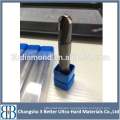 High Performance CNC tungsten PCD diamond carbide ball nose end mill,long shank PCD ball nose milling cutter